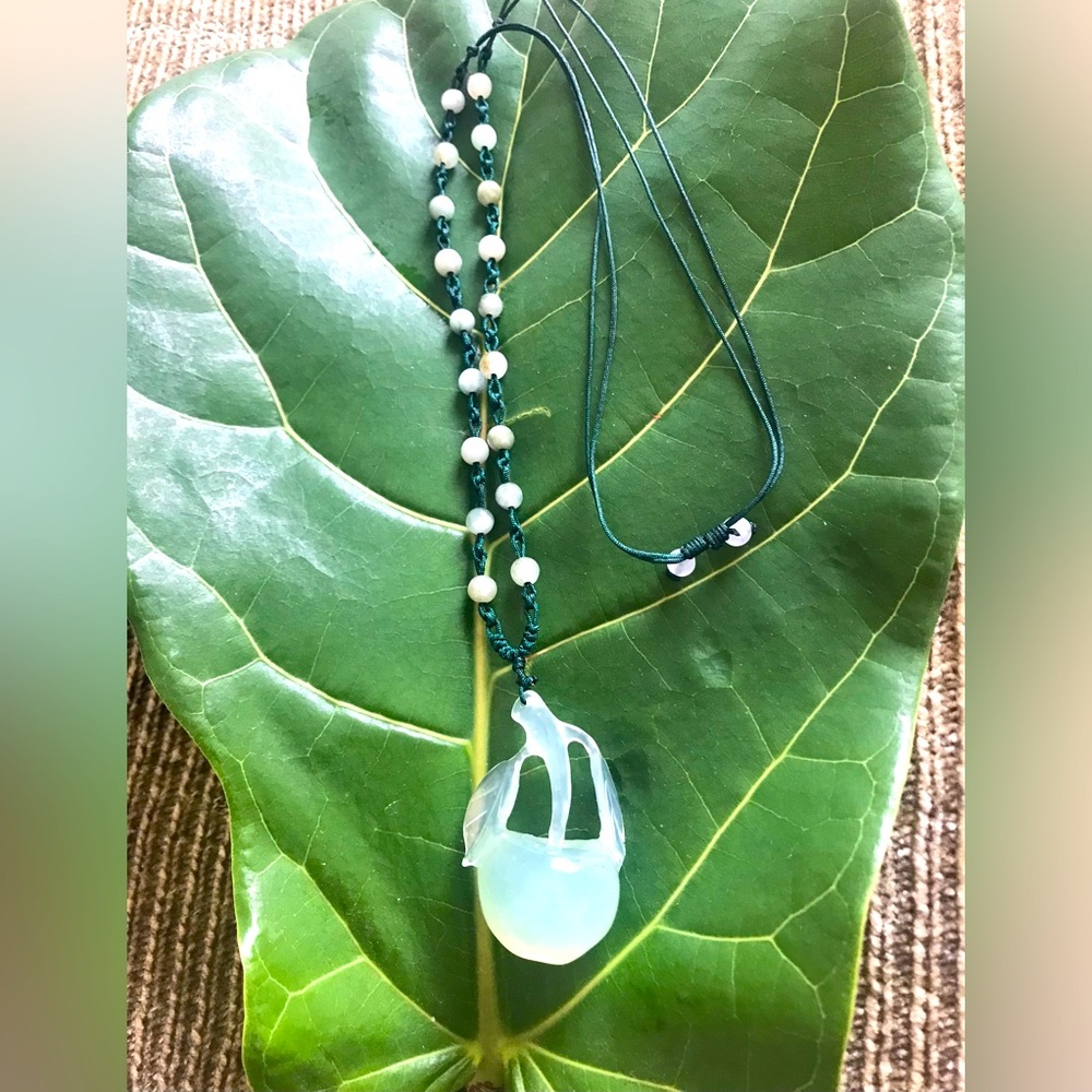 100%Grade A Authentic Ice Jadeite Cherry Pendant Necklace